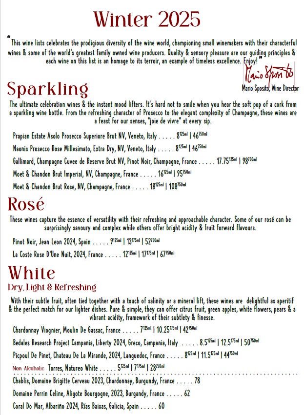 Wine List 1
