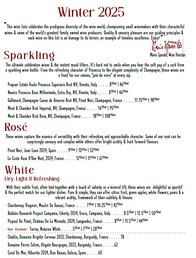 Wine List 1